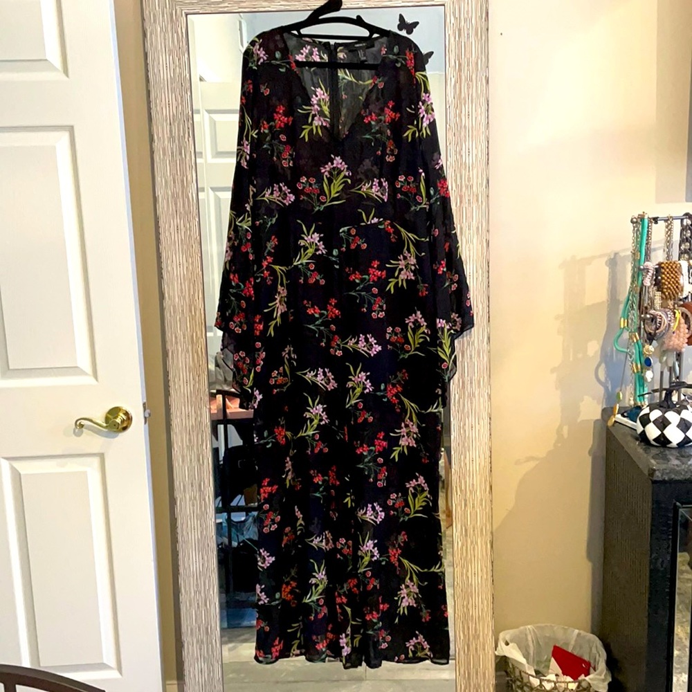 Forever 21 Plus flower one piece jumpsuit